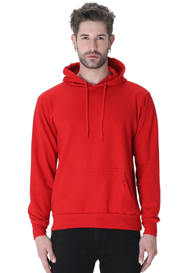 Plain Red Unisex Hoodie