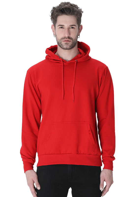 Plain Red Unisex Hoodie