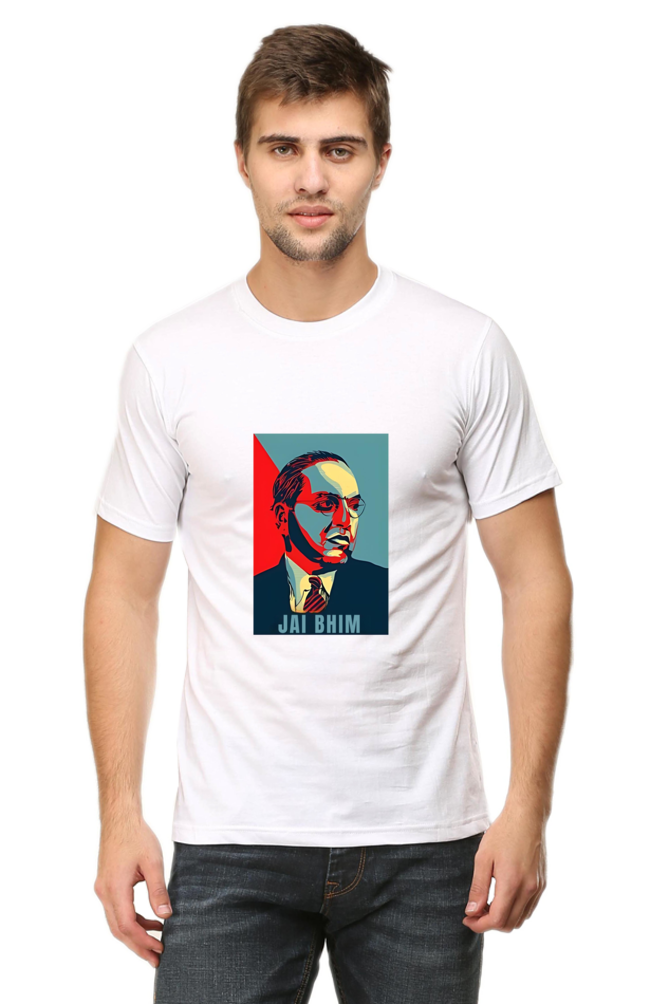 Jai Bhim Dr Babasaheb Ambedkar Unisex Round Neck Half Sleeve T-Shirt