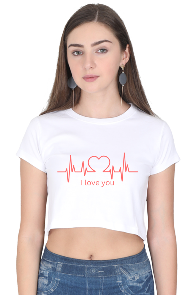 Heartbeat Womens Crop Top