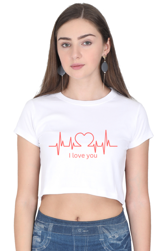 Heartbeat Womens Crop Top