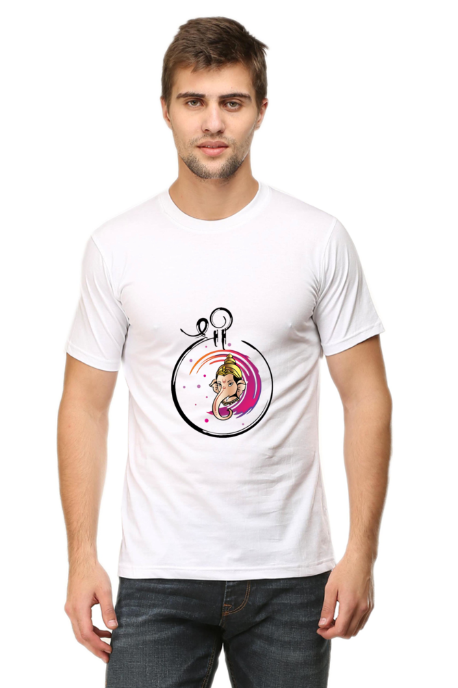 Shree Ganesha Unisex Round Neck Half Sleeve T-Shirt