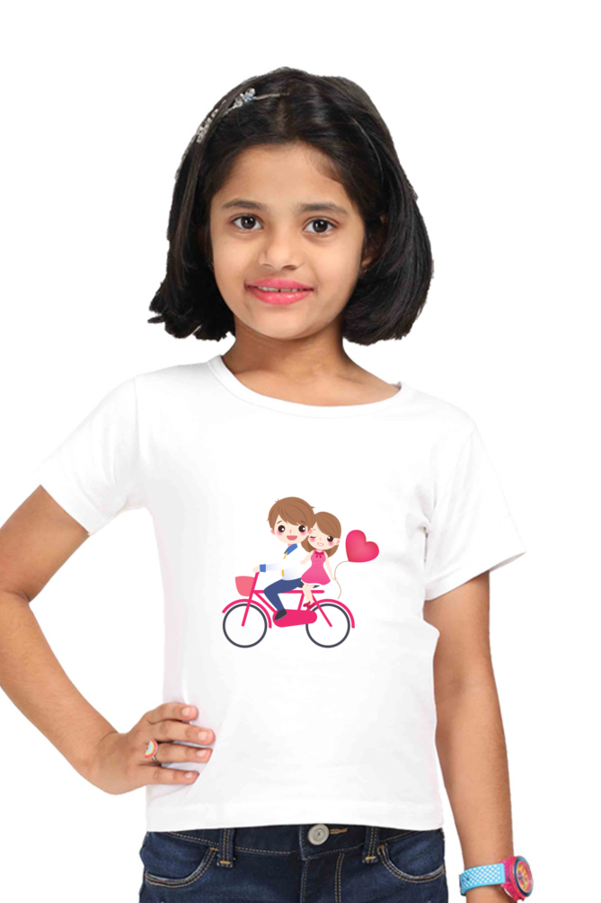 Dreamy Duo Girls Round Neck Half Sleeve T-Shirt