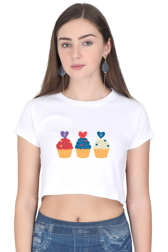 I Love You Womens Crop Top