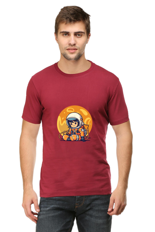 Astronaut Unisex Round Neck Half Sleeve T-Shirt