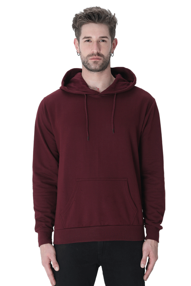 Plain Maroon Unisex Hoodie