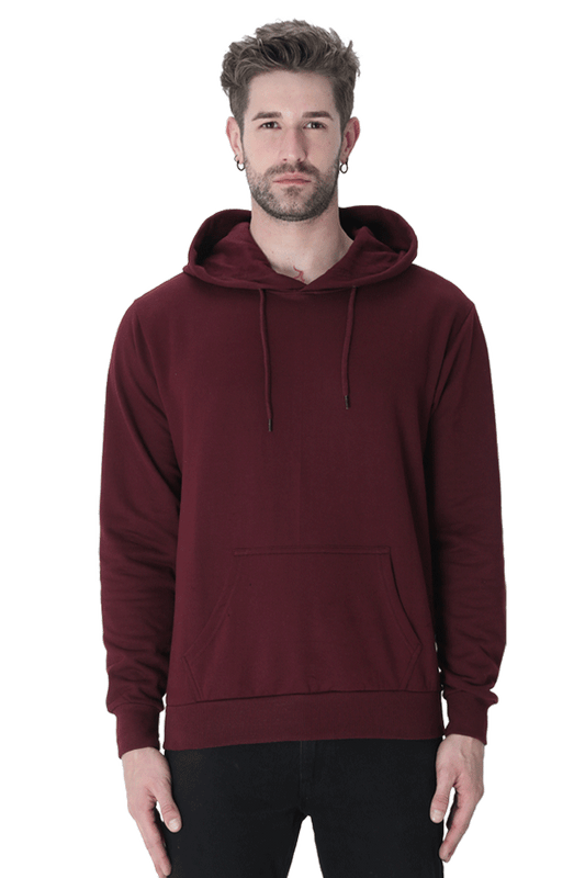 Plain Maroon Unisex Hoodie