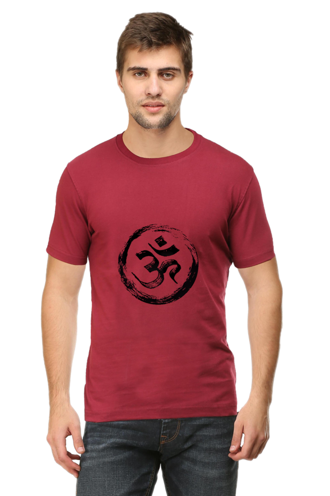 Om Unisex Round Neck Half Sleeve T-Shirt