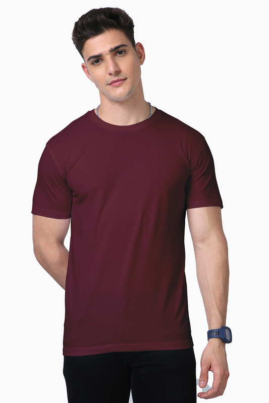 Maroon Plain Unisex Supima T-Shirt