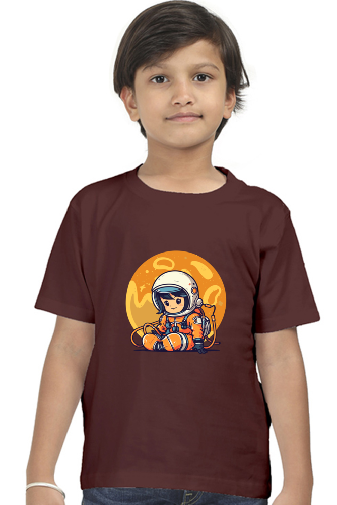 Astronaut Kids Round Neck Half Sleeve T-Shirt