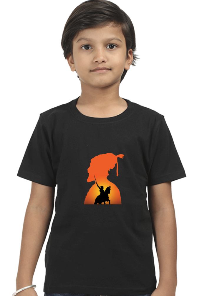 Shivaji Maharaj Boys Round Neck Half Sleeve T-Shirt (5-13 Years)