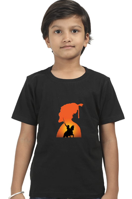 Shivaji Maharaj Boys Round Neck Half Sleeve T-Shirt (5-13 Years)