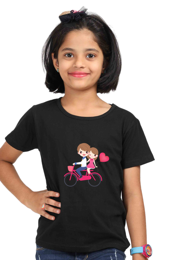 Dreamy Duo Girls Round Neck Half Sleeve T-Shirt