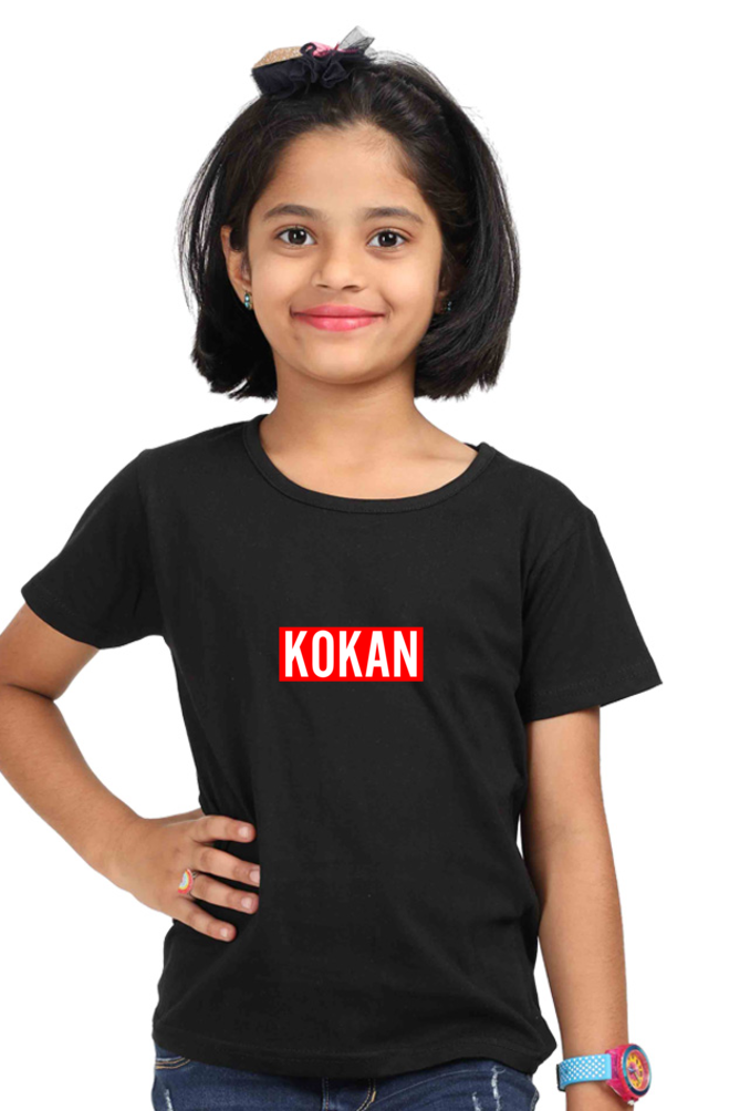 Kokan Girls Round Neck Half Sleeve T-Shirt