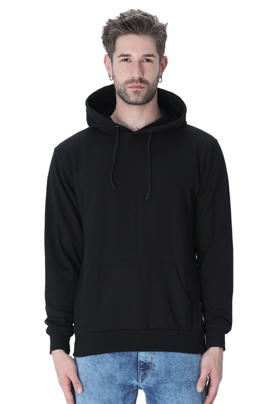 Plain Black Unisex Hoodie