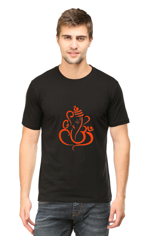 Lord Ganesha Unisex Round Neck Half Sleeve T-Shirt