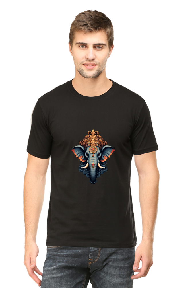 Ganesha Unisex Round Neck Half Sleeve T-Shirt