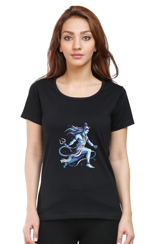 Shankar Mahadev Women Round Neck Half Sleeve T-Shirt