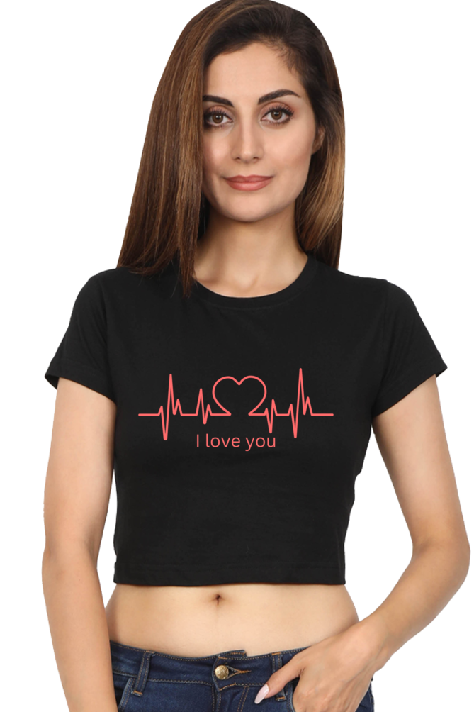 Heartbeat Womens Crop Top