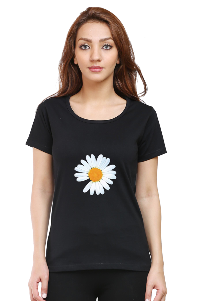 Daisy Women Round Neck Half Sleeve T-Shirt