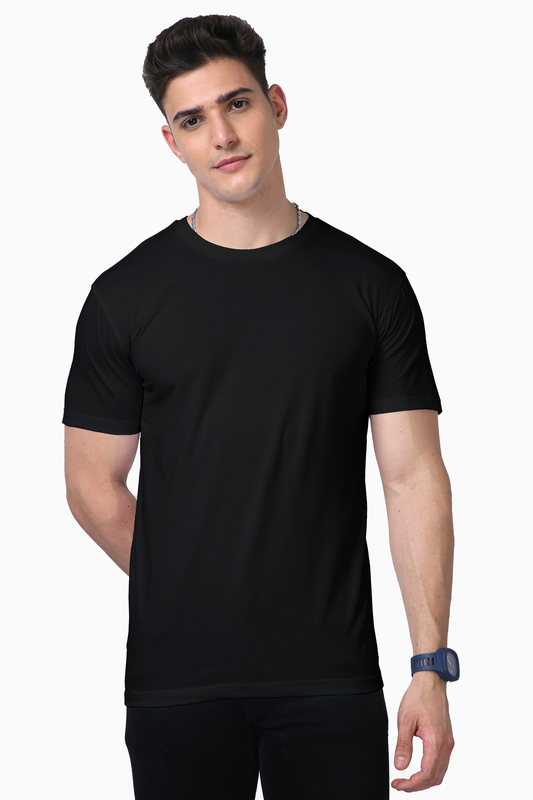 Black Plain Unisex Supima T-Shirt