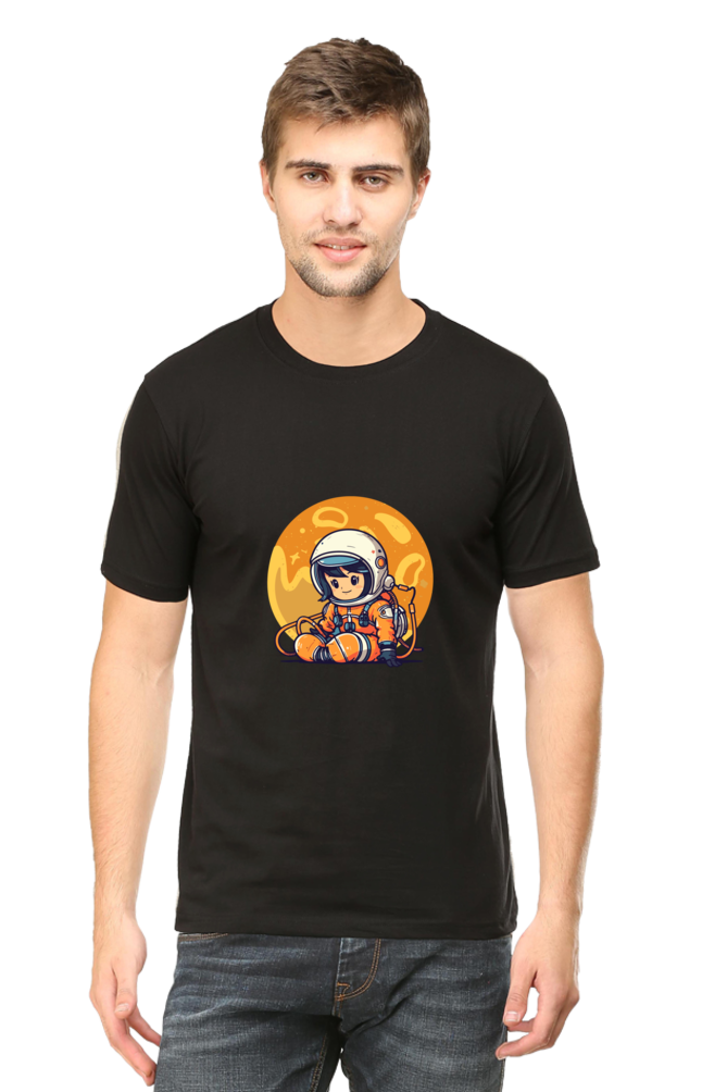 Astronaut Unisex Round Neck Half Sleeve T-Shirt