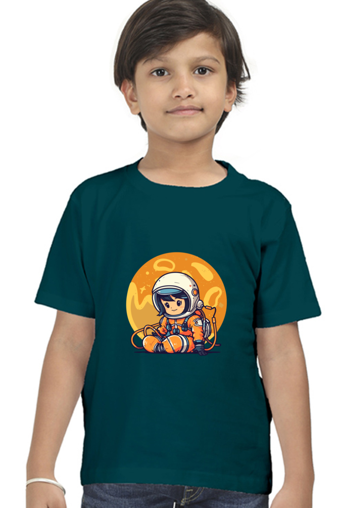 Astronaut Kids Round Neck Half Sleeve T-Shirt