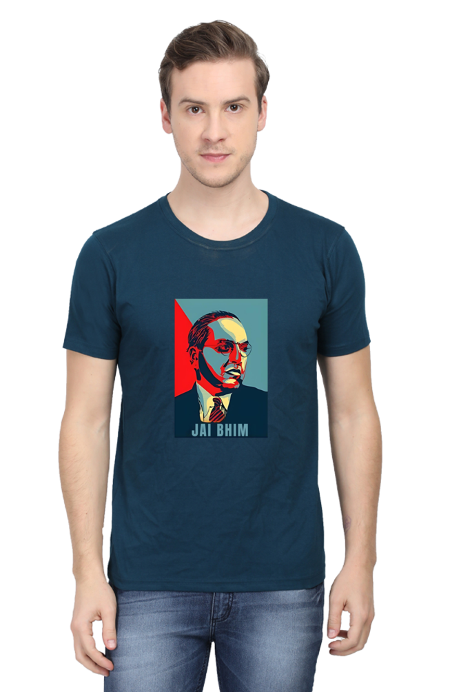 Jai Bhim Dr Babasaheb Ambedkar Unisex Round Neck Half Sleeve T-Shirt