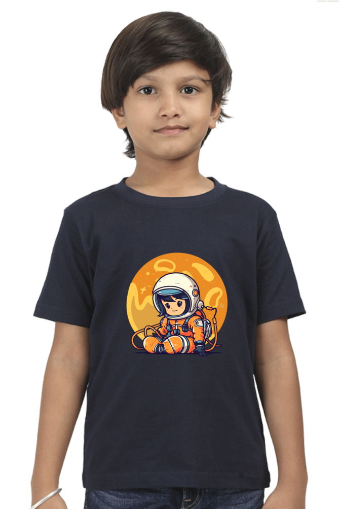 Astronaut Kids Round Neck Half Sleeve T-Shirt