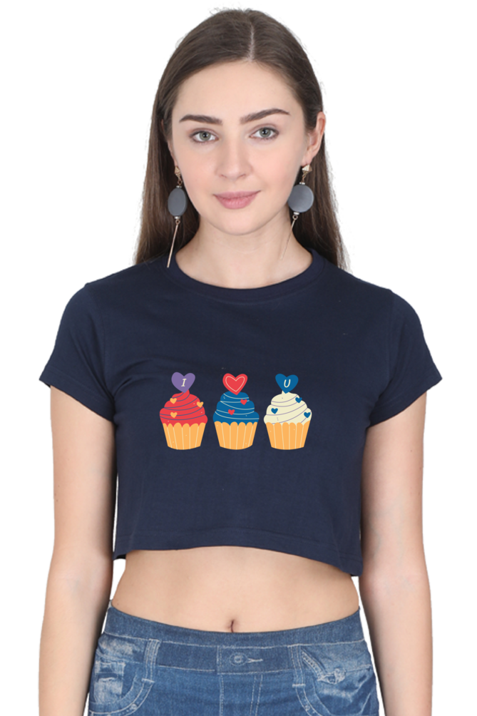 I Love You Womens Crop Top