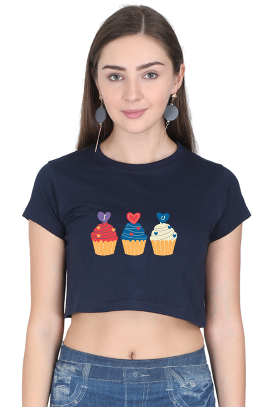 I Love You Womens Crop Top