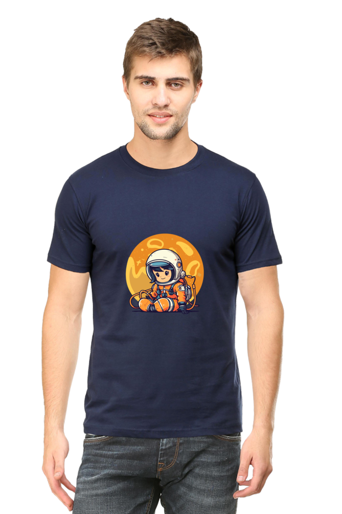 Astronaut Unisex Round Neck Half Sleeve T-Shirt