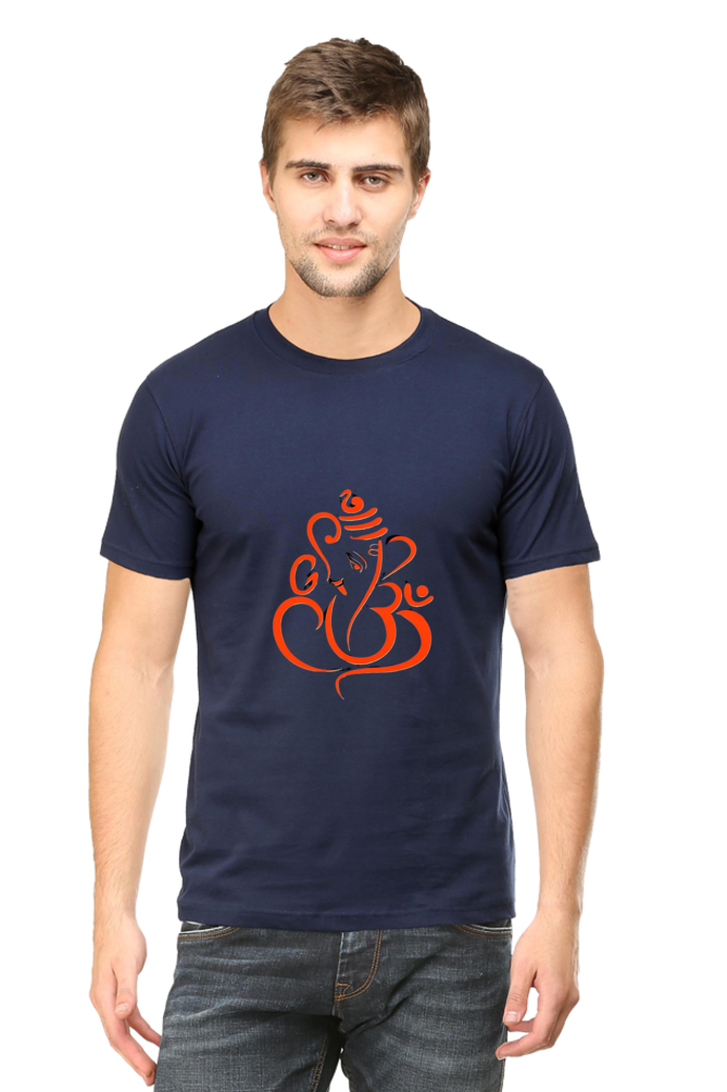 Lord Ganesha Unisex Round Neck Half Sleeve T-Shirt