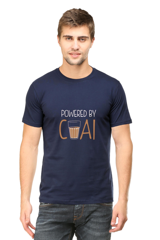 Powered By Chai Unisex Round Neck Half Sleeve T-Shirt