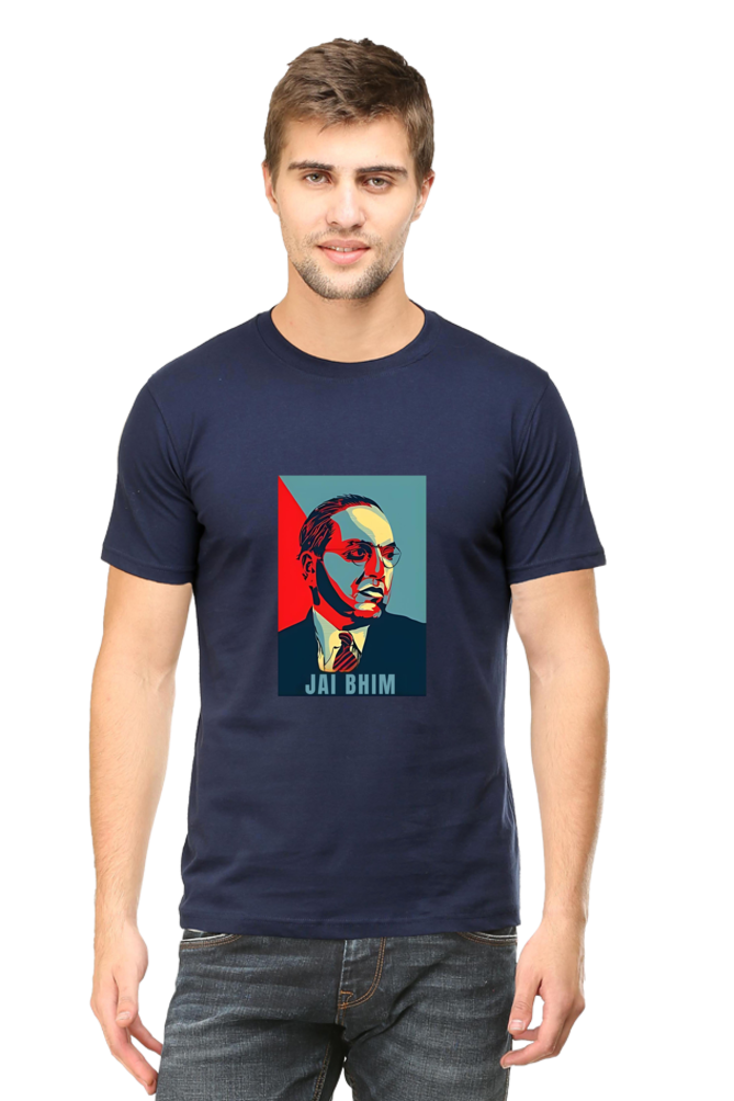 Jai Bhim Dr Babasaheb Ambedkar Unisex Round Neck Half Sleeve T-Shirt