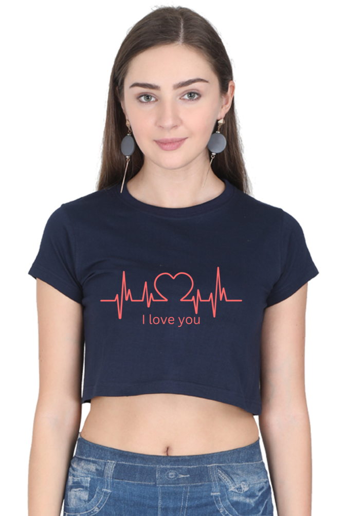 Heartbeat Womens Crop Top