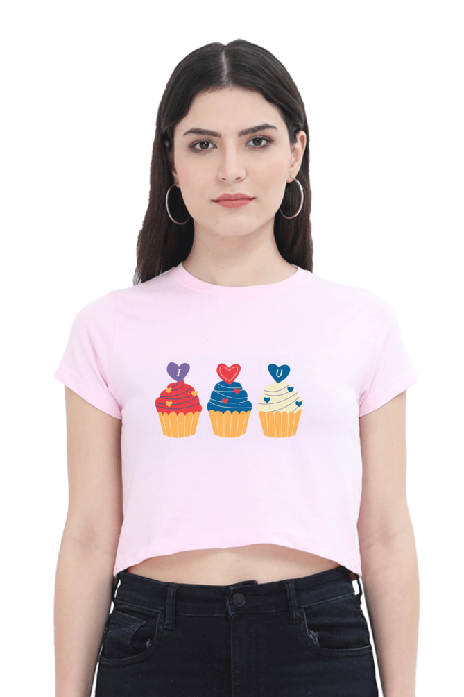 I Love You Womens Crop Top