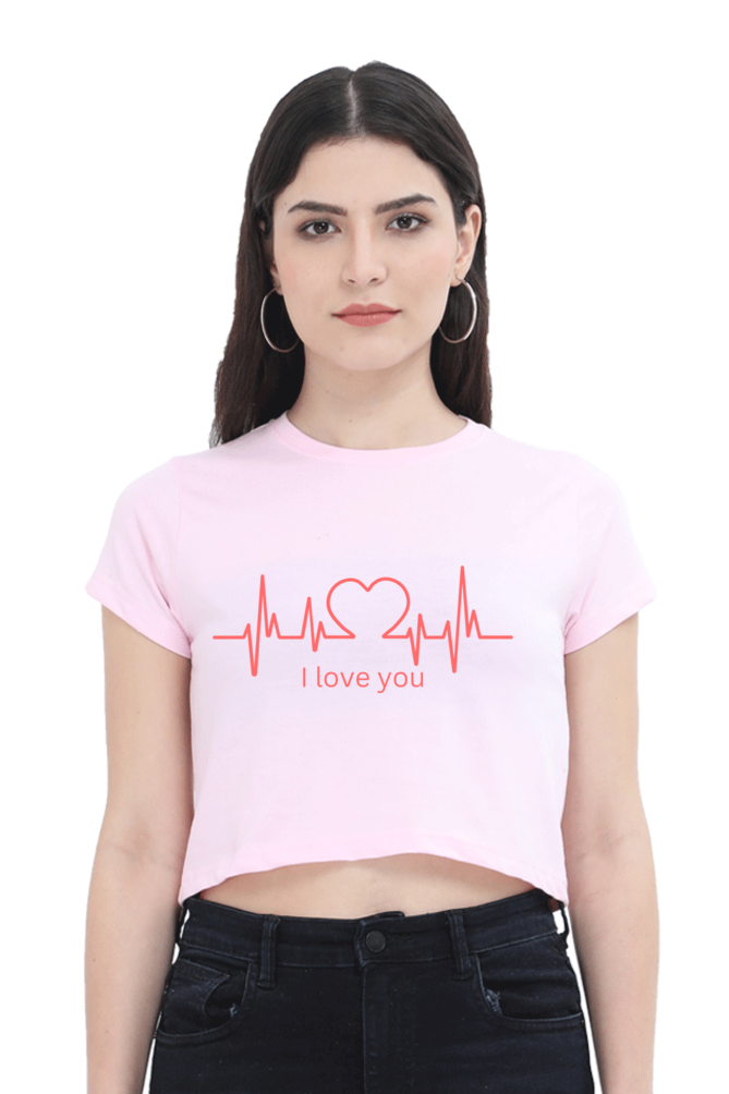 Heartbeat Womens Crop Top