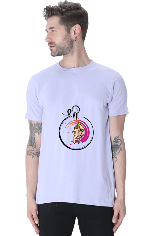 Shree Ganesha Unisex Round Neck Half Sleeve T-Shirt