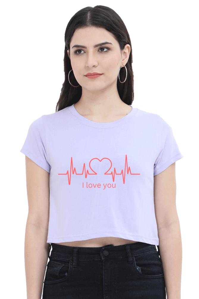 Heartbeat Womens Crop Top