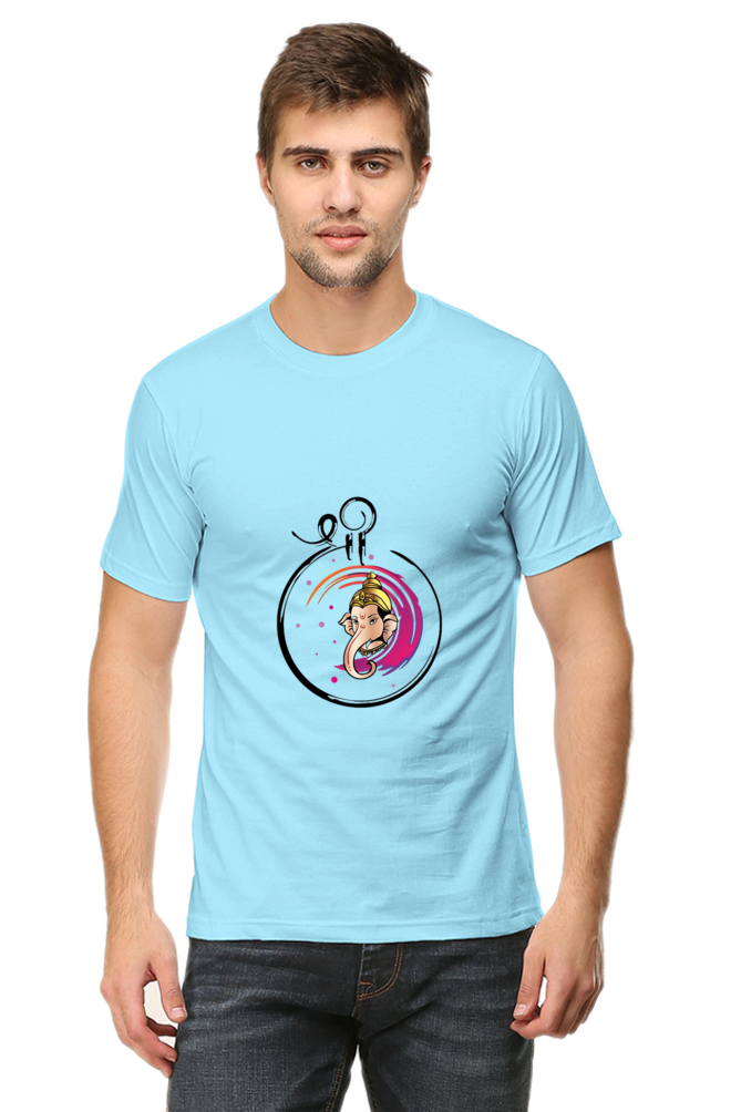 Shree Ganesha Unisex Round Neck Half Sleeve T-Shirt