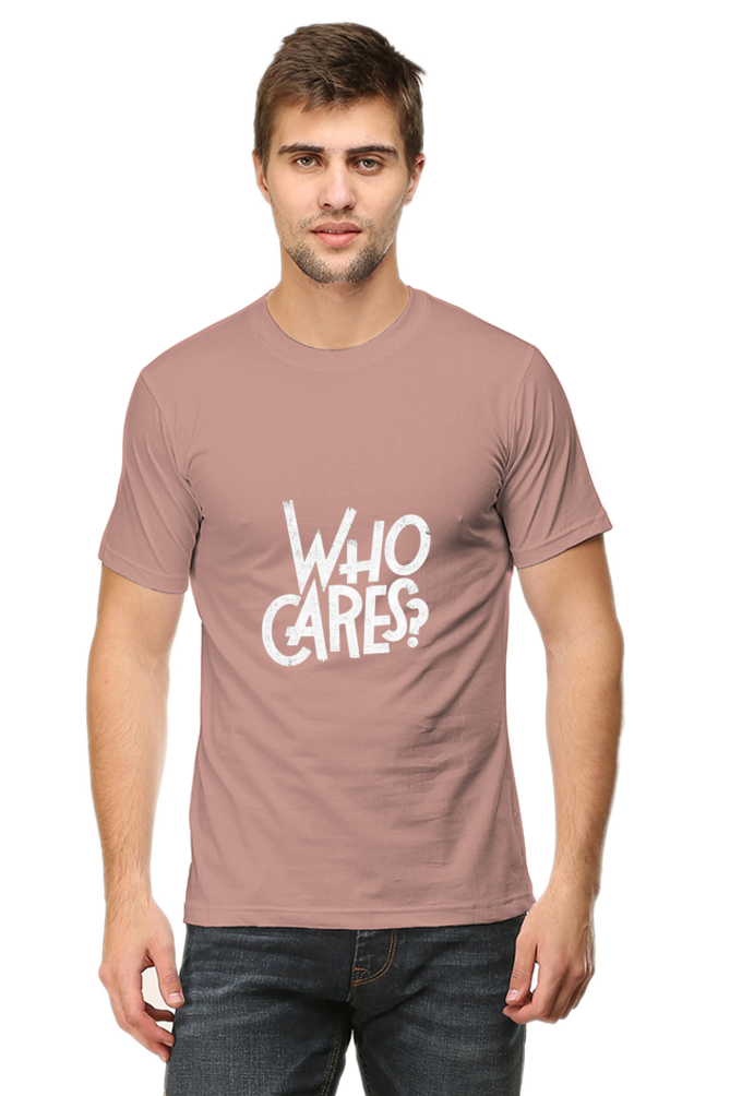 Who Cares? Unisex Round Neck Half Sleeve T-Shirt