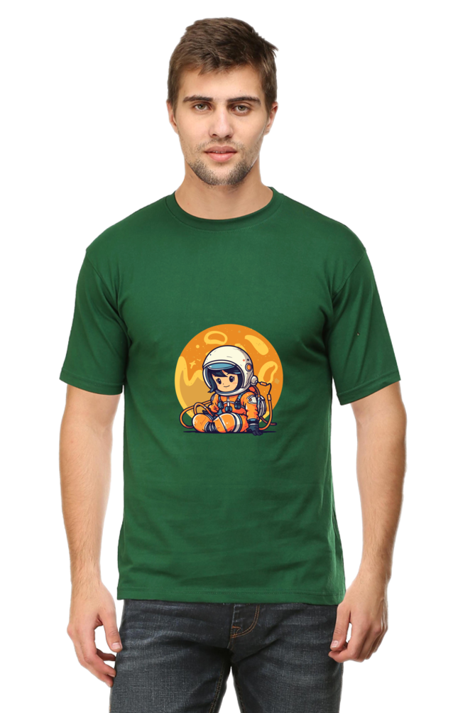 Astronaut Unisex Round Neck Half Sleeve T-Shirt