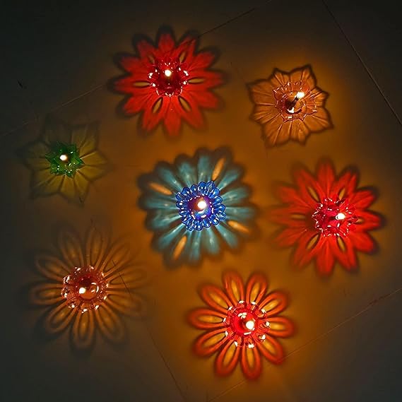 Reflective Shadow Diya Set – 6 Pack for Diwali Decoration and Home Décor