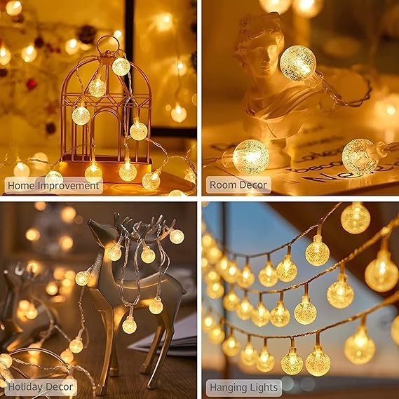 Crystal Bubble Ball String LED Lights – Elevate Your Home Decor