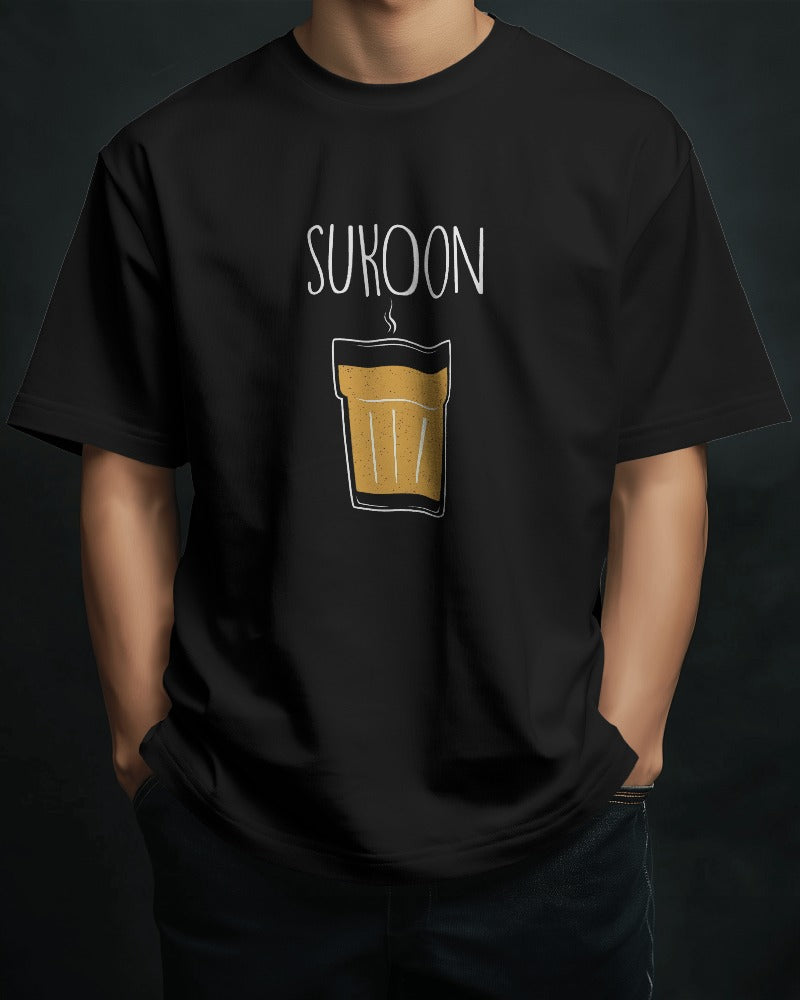 Chai Is Sukoon Unisex Round Neck Half Sleeve T-Shirt