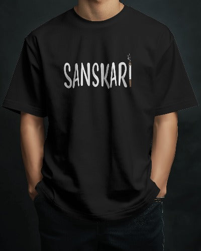 Sanskari Unisex Round Neck Half Sleeve T-Shirt