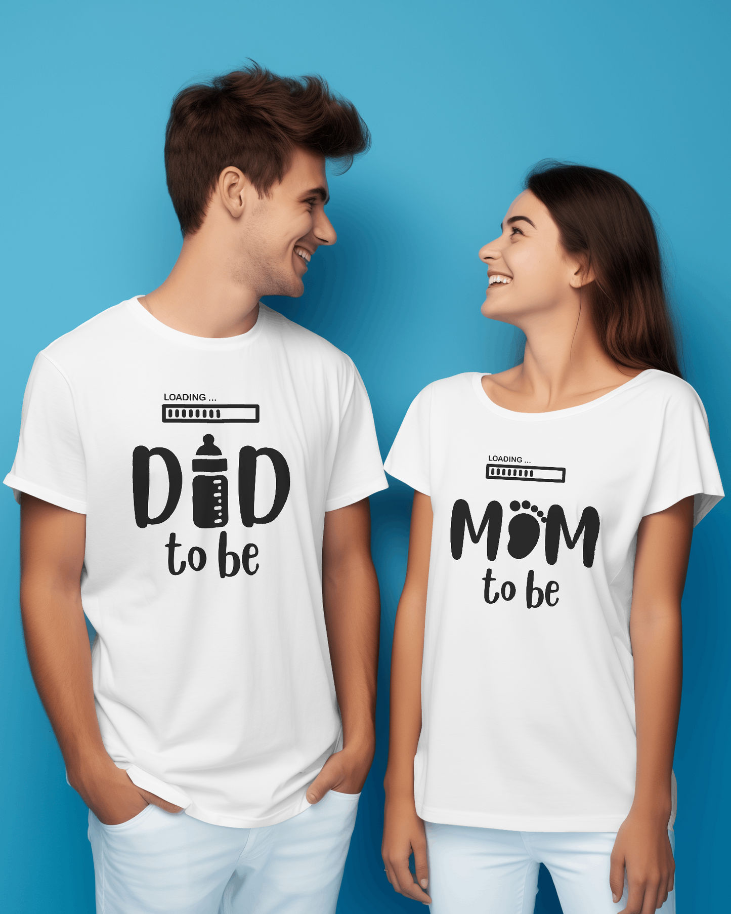 Loading Dad To Be Unisex Round Neck Half Sleeve T-Shirt