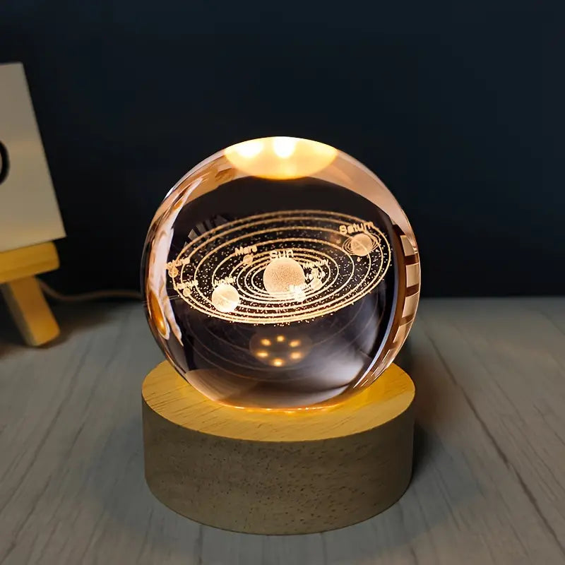 Galaxy Crystal Ball Nightlight – Enchanting Home Decor