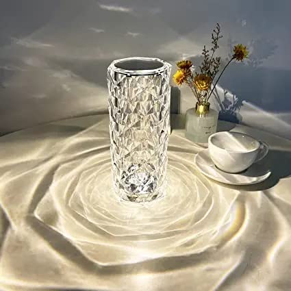 Crystal Rose Diamond LED Night Light – Illuminate Your Space with Elegance